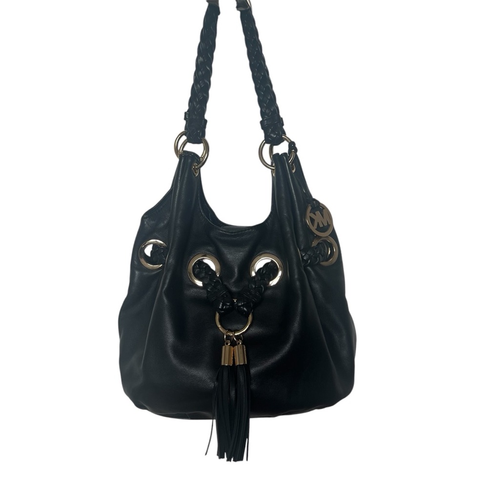 Michael Kors Women’s Black Shoulder Bag with Gold Tone Hardware